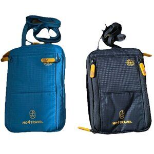 MO4Travel Bundle Two Pouches 6 Pocket‎ Zippers Mesh Lightweight Padded Packable